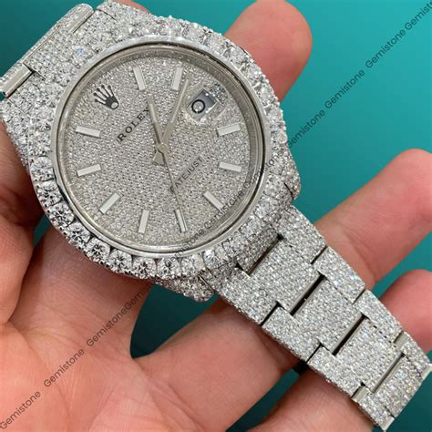 bust down rolex vvs|moissanite bust down rolex.